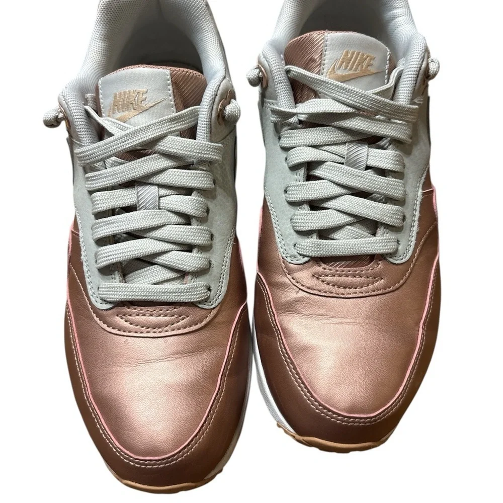 Nike Womens Air Max 1 Ultra SE Rose Gold Metallic Toe Athletic Shoes VGUC